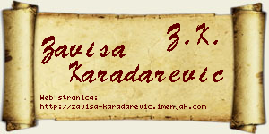 Zaviša Karadarević vizit kartica